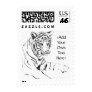 White Bengal Tiger Art Postage Stamp