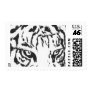 White Bengal Tiger Eyes Art Postage Stamps