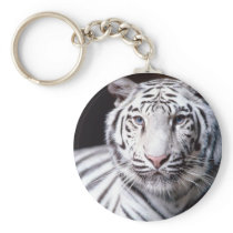 White Bengal Tiger Keychain