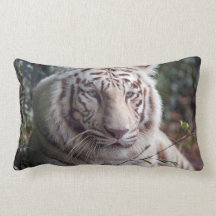 White Bengal Tiger Throw Pillows