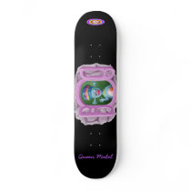 White BG, The Malamites text and Rainbow - Whit... Skate Deck