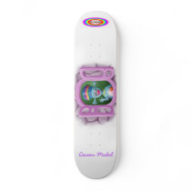 White BG, The Malamites text and Rainbow - Whit... Custom Skateboard