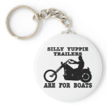 White Biker Yuppie Trailer Boats Key Chain