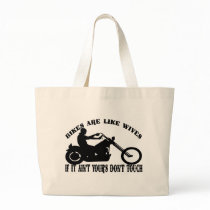 White Bikes R Like Wives Canvas Bags