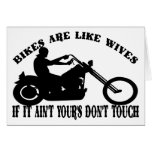 White Bikes R Like Wives Greeting Card