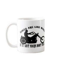 White Bikes R Like Wives Coffee Mugs