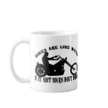 White Bikes R Like Wives mugs