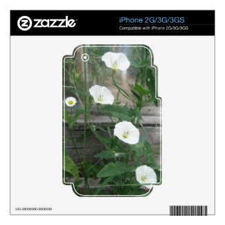 White Bindweeds Skin For The iPhone 3GS