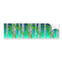 White Birch Bumper Stickers