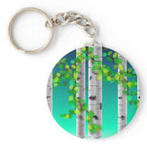White Birch Key Chain