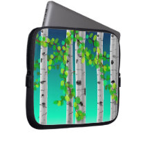 White birch laptop computer sleeve