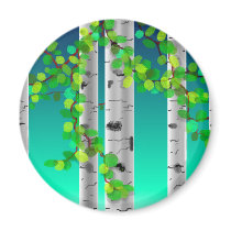 White Birch Refrigerator Magnets