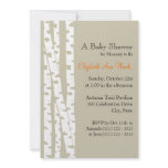 White Birch Tree/ Baby Shower Custom Invites