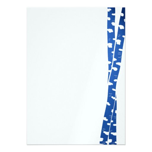 White Birch Tree Bridal Shower Blue Personalized Announcements