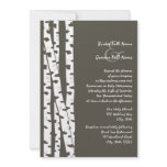 White Birch Tree/ Dark Brown Personalized Invitations