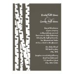 White Birch Tree/ Dark Brown Personalized Invitations