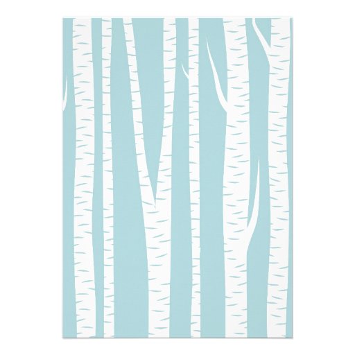 White Birch Trees Custom Invite