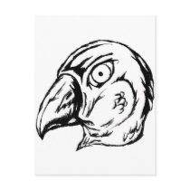 White Bird Head Post Cards