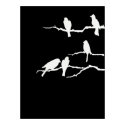 White Bird Silhouette Poster posters