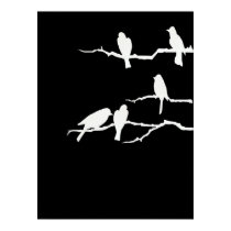 White Bird Silhouette Poster posters