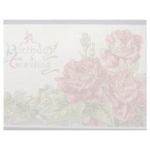 White Birthday, printed in Saxony, embossed, divid Letterhead Template