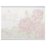 White Birthday, printed in Saxony, embossed, divid Letterhead Template