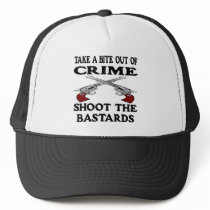 White Bite Out Crime Bastards hats