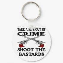 White Bite Out Crime Bastards keychains by WhiteTiger_LLC White Bite Out Crime Bastards keychains