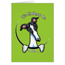 White Black Greyhound IAAM Card