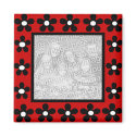 White black n red flower frame template magnet by marcya7 White black n red flower frame template magnet