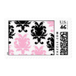 white black pink lovely bold damask stamp