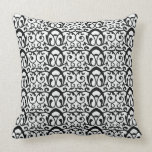 White & Black Tile Design Throw Pillow