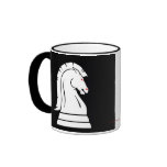 White & Black Wild Knights Chess Piece Mug