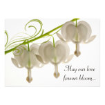 White Bleeding Heart Wedding Invitation