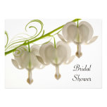 White Bleeding Hearts Bridal Shower Invitation