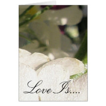 White Blooms Greeting Card