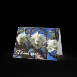 White Blossom Clusters Thank You Card