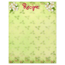 White Blossom Recipe Paper letterhead by LulusLand White Blossom Recipe Paper letterhead