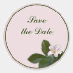 White Blossom Round Stickers
