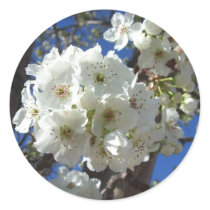 White Blossoms I Sticker