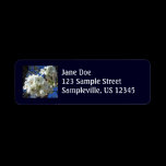 White Blossoms Return Address Label