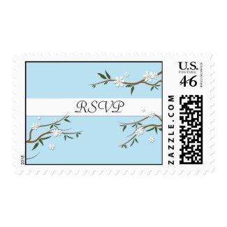 White Blossoms RSVP Stamps stamp