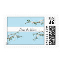 White Blossoms Save the Date Stamps stamp