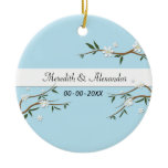 White Blossoms Wedding Favor Ornament