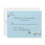 White Blossoms Wedding Response Card Custom Invitation