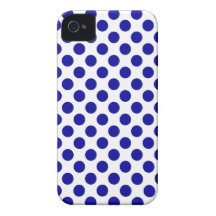 White Blue Polka Dots - iPhone 4/4S Case Case-Mate iPhone 4 Case
