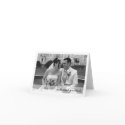 White border modern band photo thank you note card