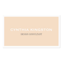 White border simply elegant dull pink professional business cards
