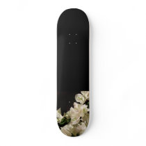 White Bougainvillea Flowers Girl Skateboard