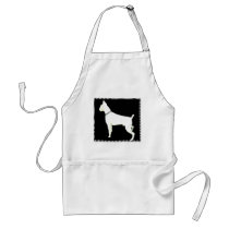 White boxer apron